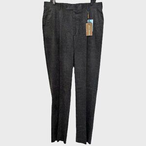 Linea Naturale Italian Water-Resistant Pleated Dress Pants Mens W34 Gray New